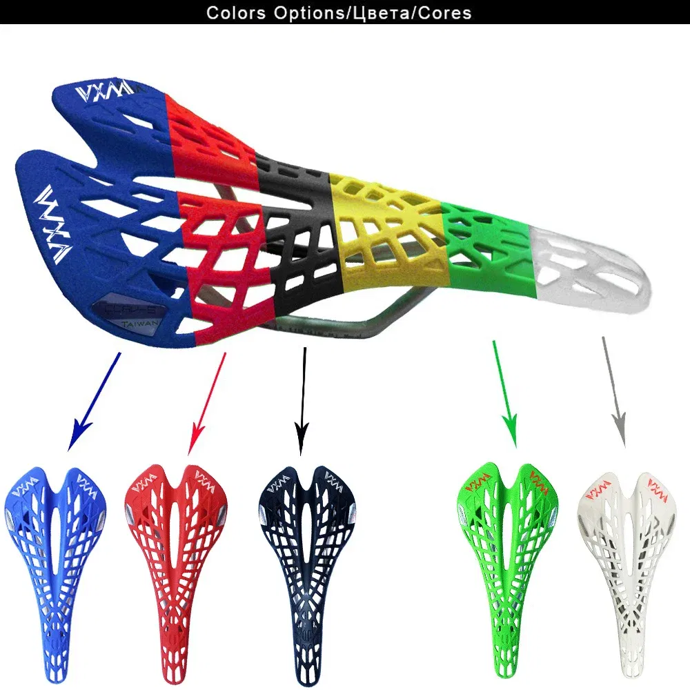 Color: Black - VXM Bicycle saddle Road Bicycle Mountain bike saddle Cycling Breathable Spider Ergonomic Hollow Front seat Mat Bicycle parts