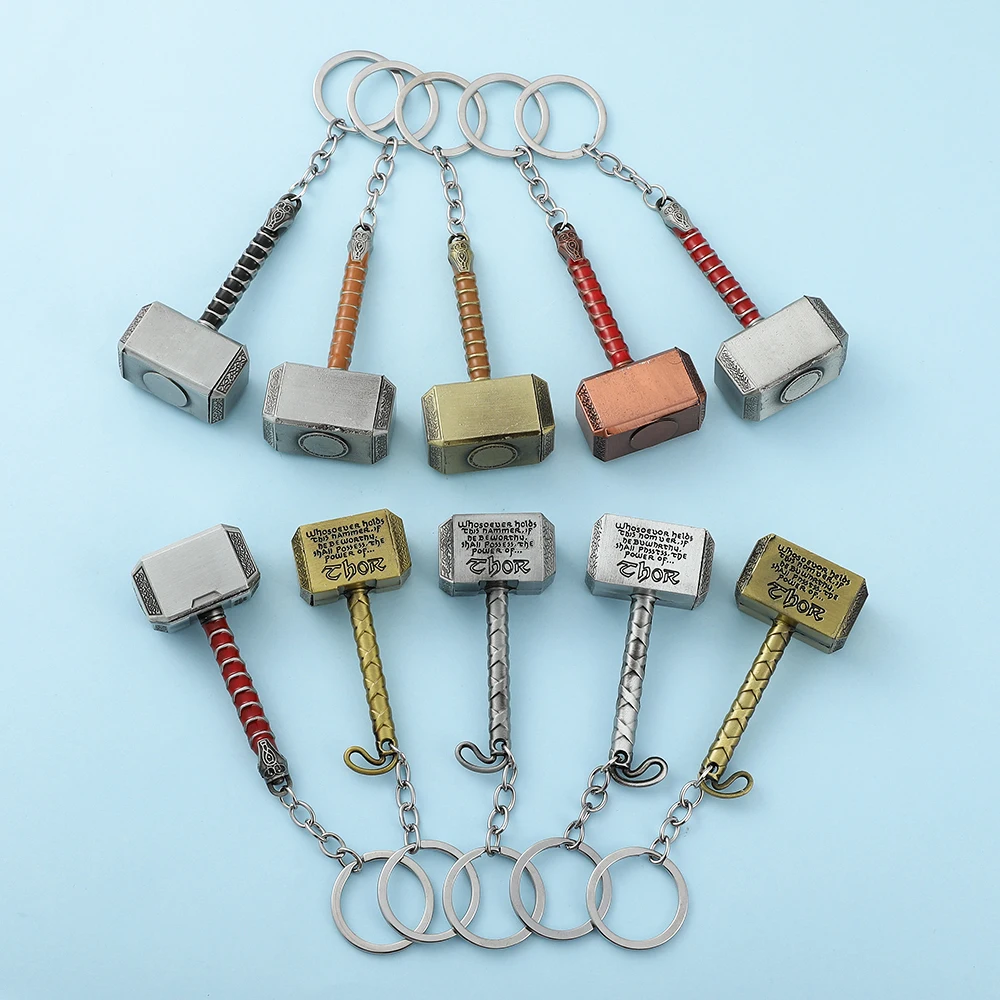 Color: Pink, Ships From: CHINA - Avengers Thor's Hammer Pendant Keychain Superhero Thor Odinson Opener Beer Bottle Openers Keyring Accessories