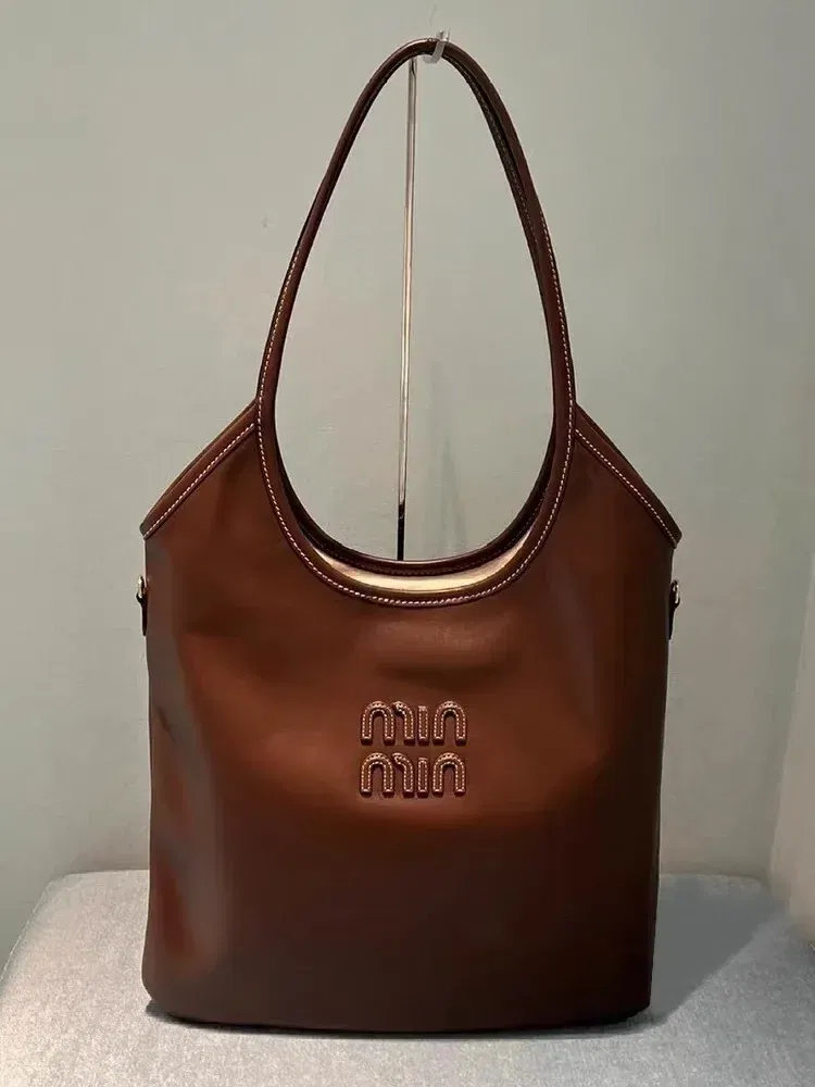 Color: Orange - Retro Hobo Thousand Bird Grid Mini Underarm Bag, Mao Ni Large Capacity Shoulder Cross Carrying Tote Bag