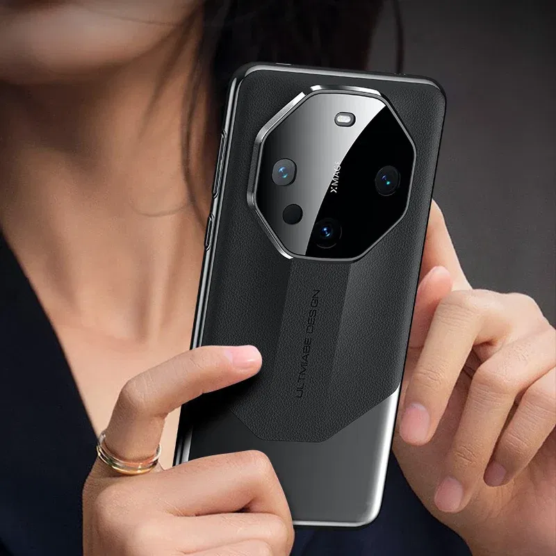 Color: Brown, Material: Microfiber - For Huawei Mate 60 Pro 50 40 Plus RS Case Lens Protective  Mate60 Mate60Pro 60Plus 60RS Full Cover Camera Protector Shell