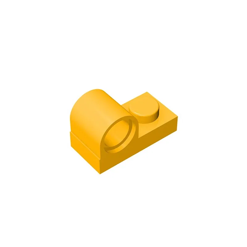 Color: light yellow - Gobricks GDS-811 Plate, Modified 1 x 2 with Pin Hole on Top compatible with lego 11458 pieces of children's toys