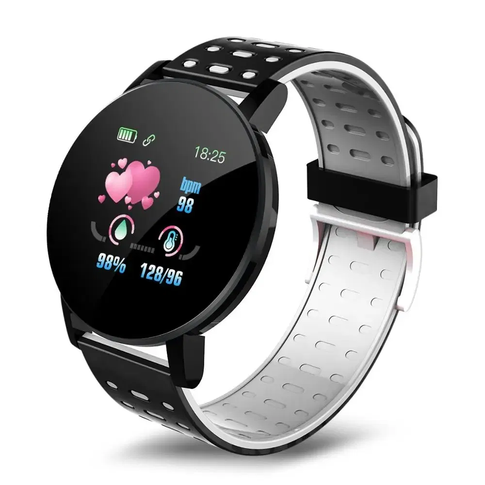 Color: green - 119S Smartwatch Bluetooth Smart Watch Men Blood Pressure Women Smart Band Clock Sports Fitness Tracker Watch For Android IOS