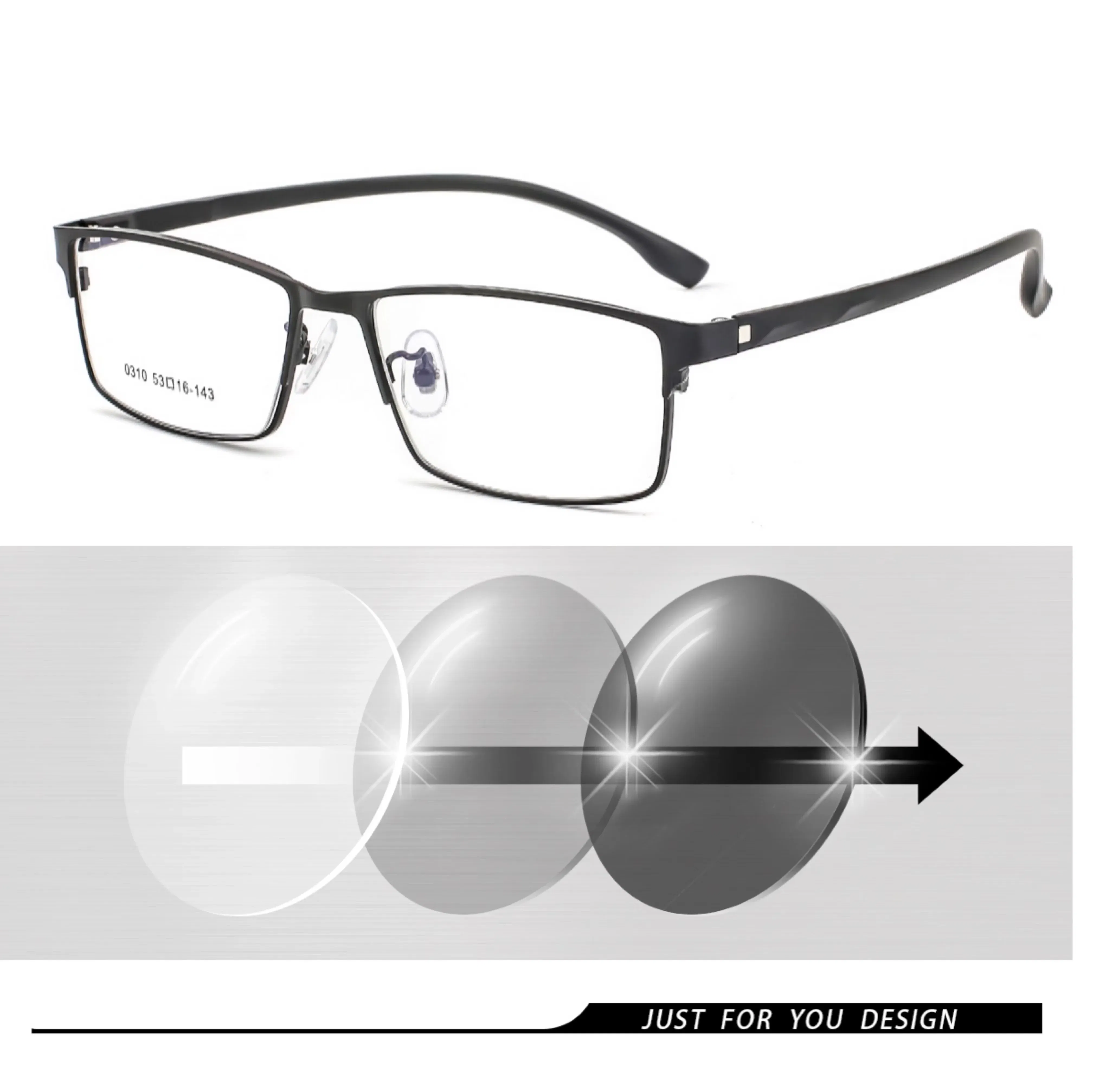 Frame Color: GRAY, Ships From: CHINA, Eye Prescription: +150 - New Finished Myopia Sun Photochromic Glasses Fashion Chameleon Gray Lens Metal Legs With Degrees Sunglasses -1 -1.5 -2.0 -2.5 -3