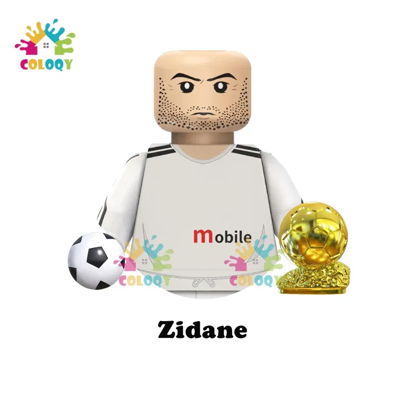 Color: Trans-bright Green, Ships From: CHINA - Kids Toys World Famous Football Stars Building Blocks Sport Player Mini Action Figures Golden Cup Toys For Boys Christmas Gifts