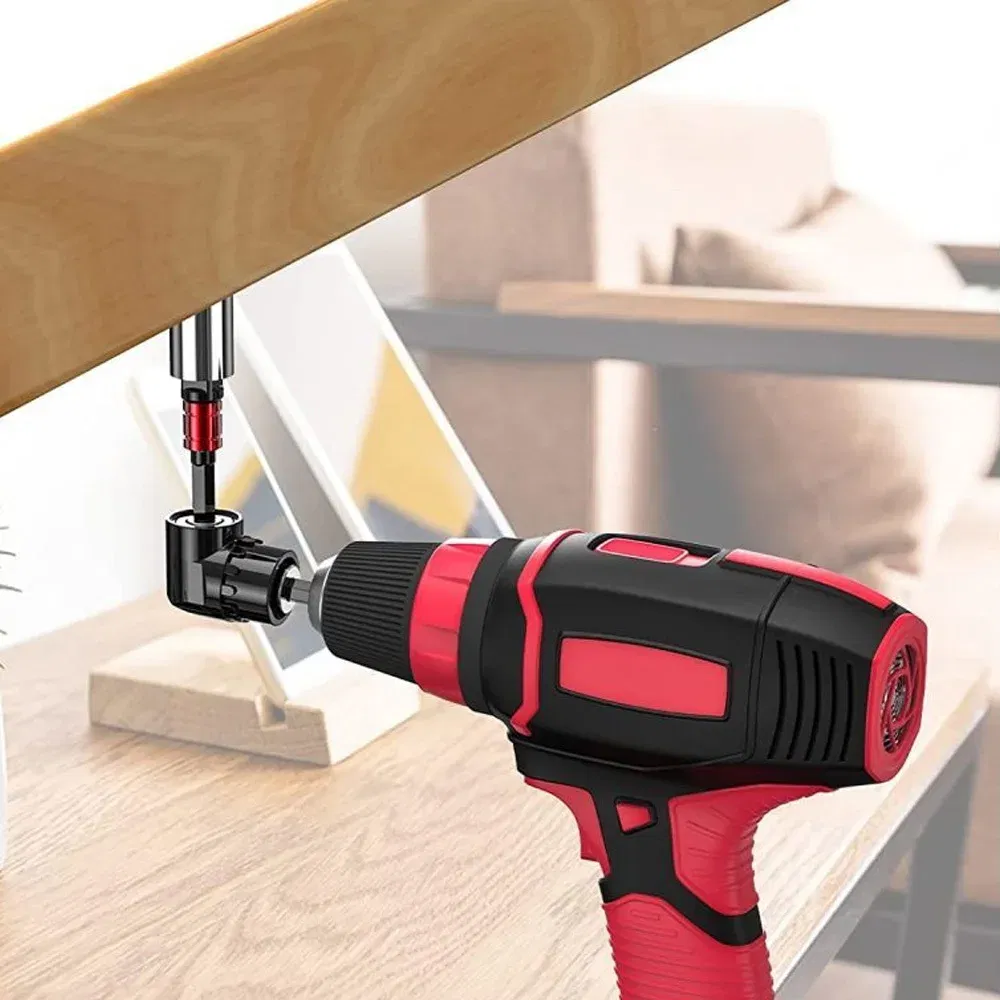 Color: Khaki - Impact Grade 105 Degree Angle Socket Adapter Power Hand Tool Part Driver Extension Set Screwdriver Holder Drill Nut Attachment