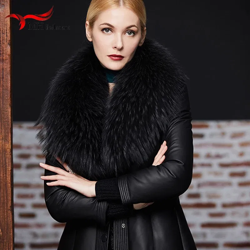 Color: Blue, Size: XXL - Real Raccoon Fur Scarves Woman 100% Pure Natural Raccoon Fur Collar Warm Winter Scarves Red Fox Fur Collar L#1