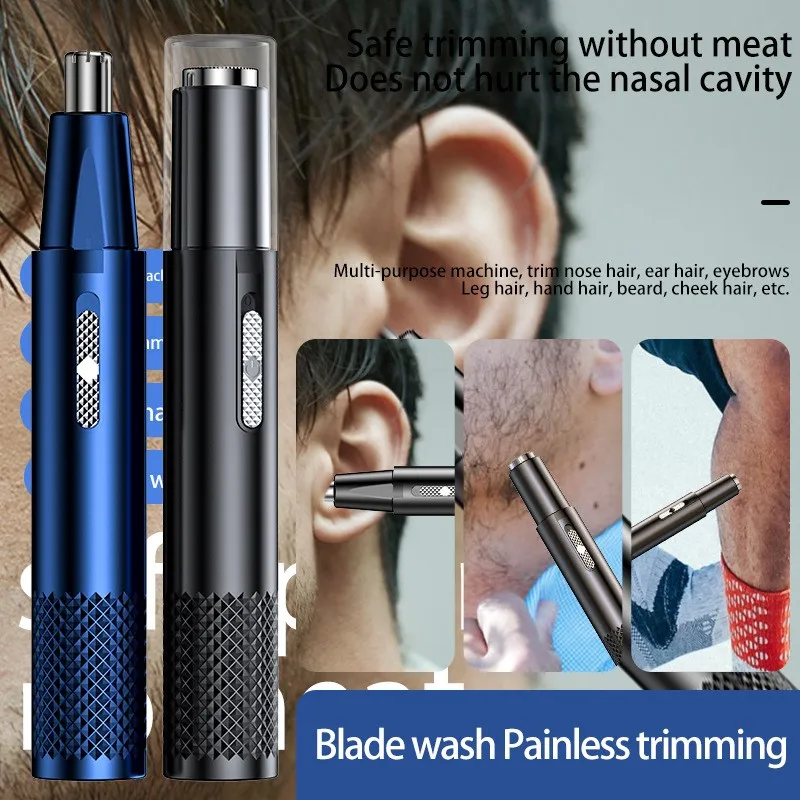Color: WHITE - Nose Hair Trimmer USB Charging New High Quality Electric Portable Men Mini Nose Hair Trimmer
