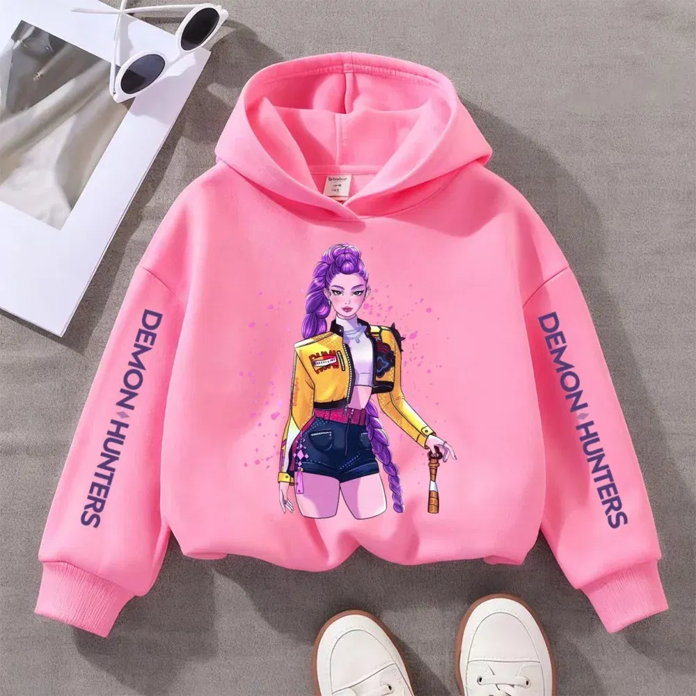 Color: Yellow, Kid Size: 140 - Kpop Witch Hunt Children's clothing, including men's and women's spring and autumn hoodies and fashionable sweatshirts