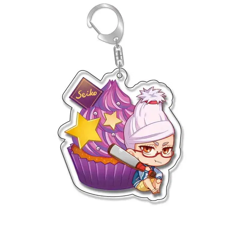 Color: Gold - Anime Dandadan Momocute Cartoon Key Ring Keychain Jewelry Girl Pendant Fashion Children Gift Accessories Bag Charms Acrylic