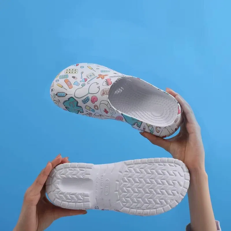 Color: Olivine, Shoe Size: 35-36 - Non-slip Nurse Clogs Hospital Doctor Surgical Slippers Women EVA Medical Shoes Dental Nursing Clogs SPA Beauty Salon Shoes Y07