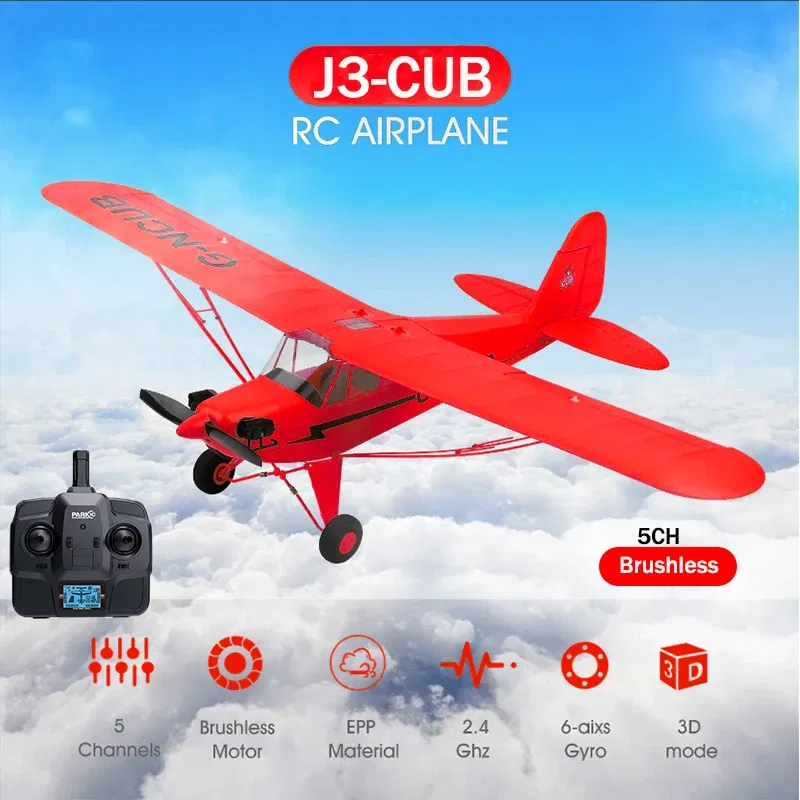 Color: GRAY - 2025 New Hot 2.4G RC Plane WLtoys A160 Upgraded Version Red 5CH 3D/6G Fixed Wing Aircraft Brushless Motor Outdoor Toys For Gift