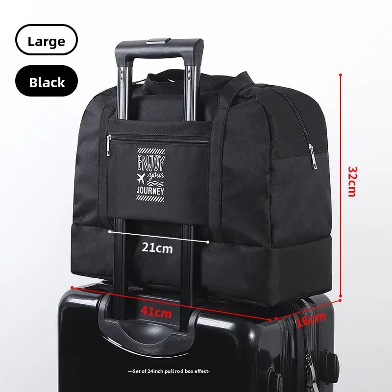 Color: Clear - Double-Layer Waterproof Travel Bag for Gym & Swimming -Portable Handheld Dry/Wet Separation Cosmetic Toiletry Storage Unisex Bag