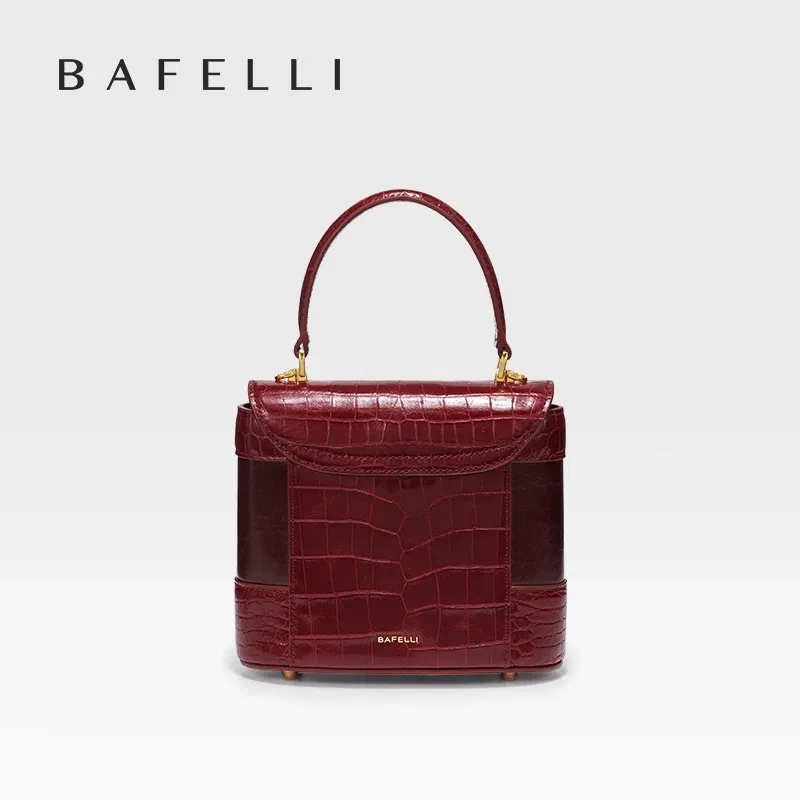 Bafelli handbag 2024 women's new leather purse evening designer bucket cat luxury brand fashion business casual bags