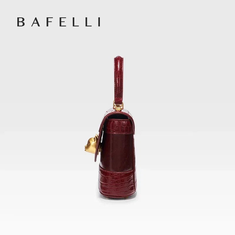 Bafelli handbag 2024 women's new leather purse evening designer bucket cat luxury brand fashion business casual bags
