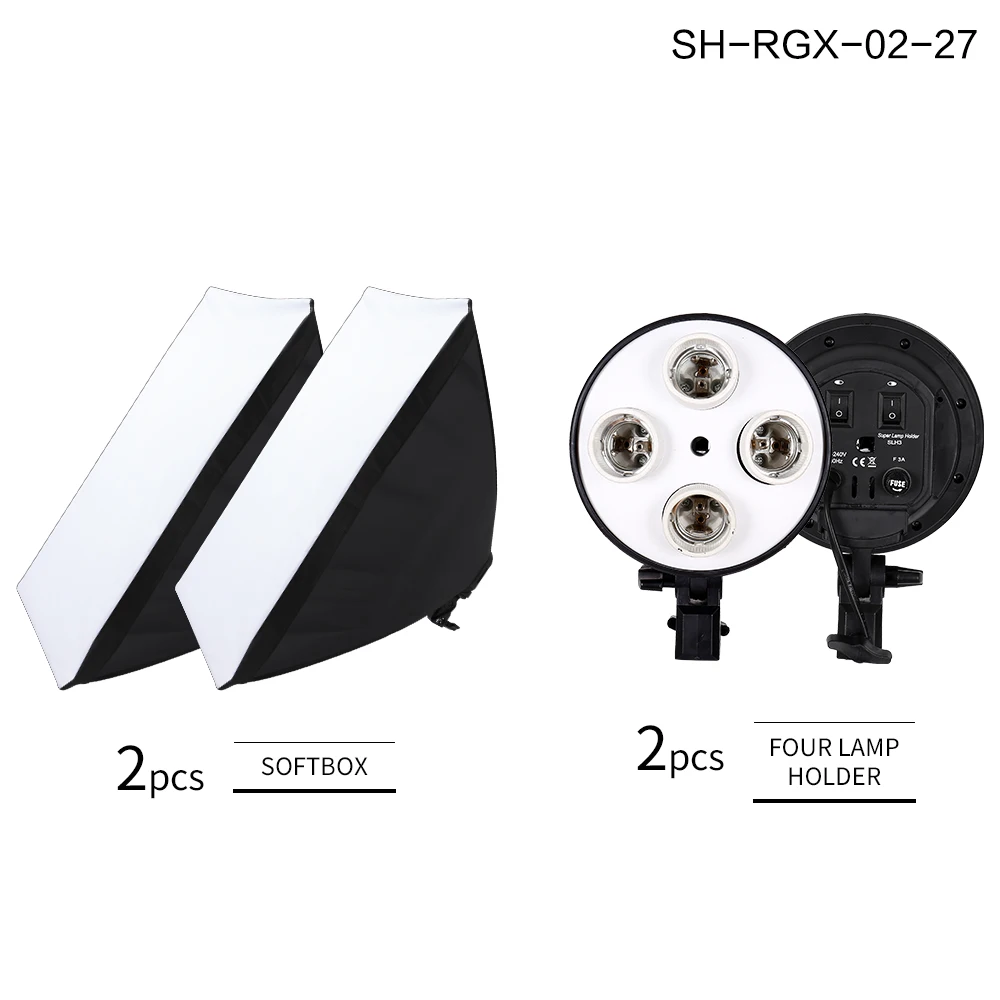 Color: Orange, Ships From: CHINA - Photo Studio 4pc LED 15W Softbox Kit Photographic Lighting Kit Camera Photo Accessories 1pc Light Stand 1pc Softbox for Shooting