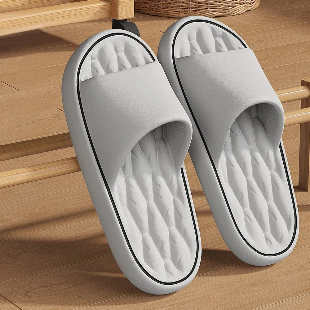Color: Beige, Shoe Size: 38-39, Ships From: CHINA - BASATU Fashion Summer Cartoon Home Shoes Non-slip Soft Slides Lithe Comfort Sandals Men Women Couple Slippers Trendy Slippers