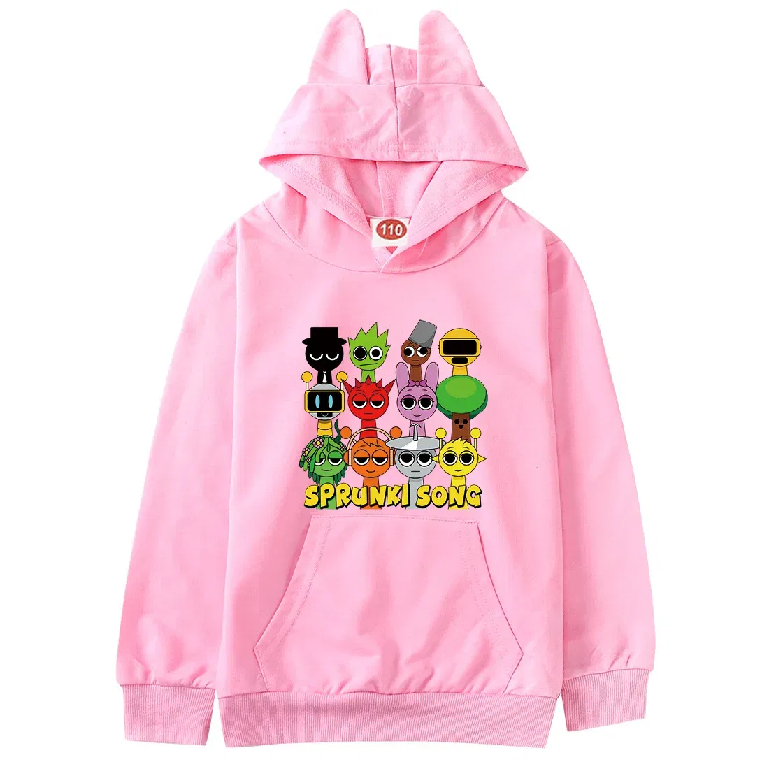Color: Blue, Kid Size: 4T - Sprunki Hoodie Kids Game Incredibox Clothes Baby Girls Cartoon Hooded Sweatshirt Teen Boys Spring Fall Sweater Children Clothing