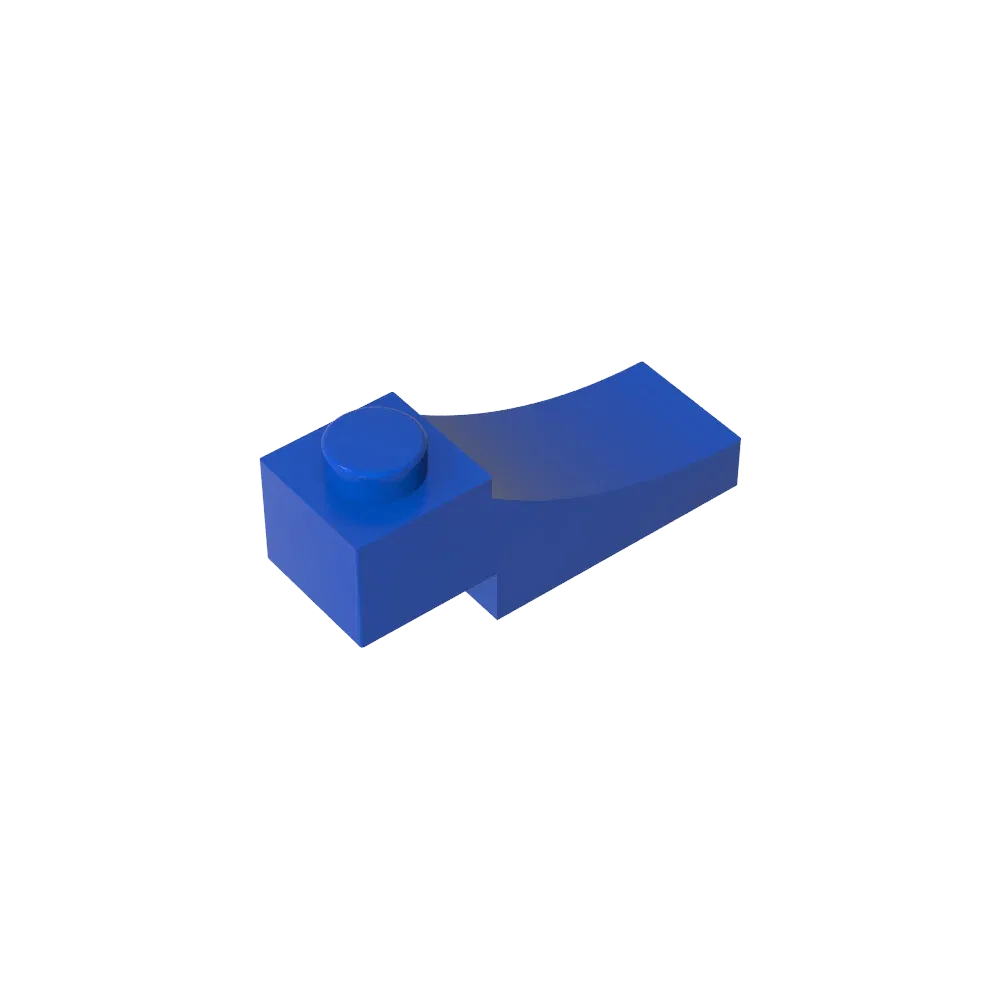 Color: Gold - Gobricks GDS-2183 Brick Curved 3 x 1 with 2/3 Inverted Cutout compatible with lego 70681 Assembles Building Blocks