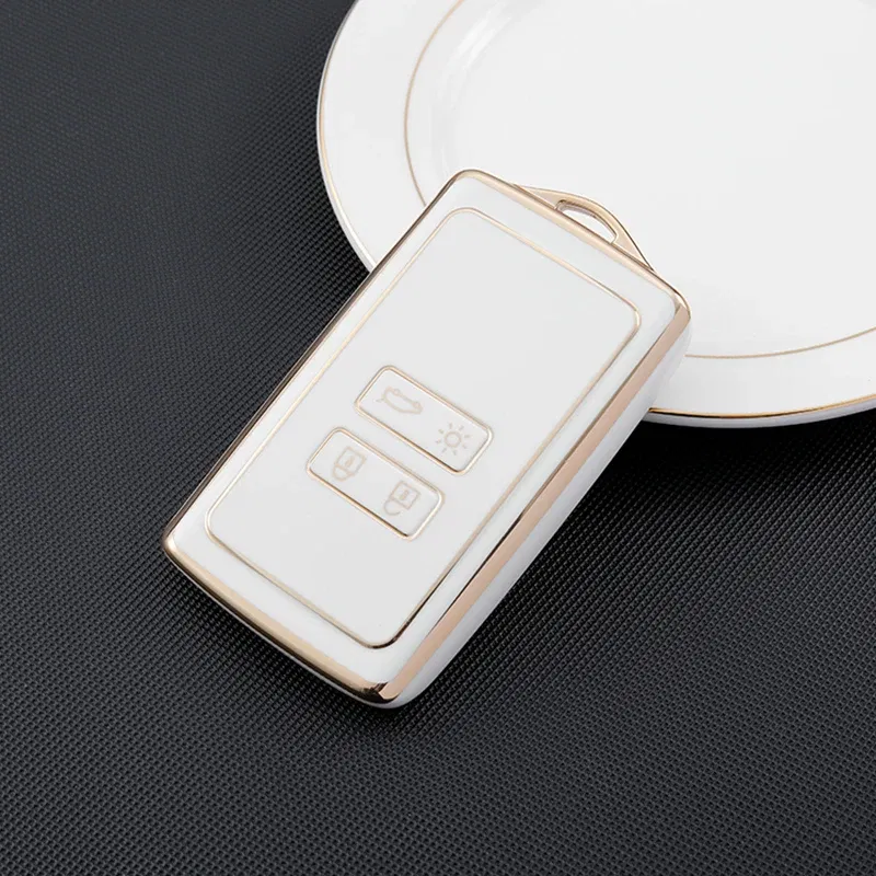 Color Name: Red - TPU Car Remote Key Cover Case Fob for Renault Captur Megane Talisman Espace Clio Zoe Koleos Scenic 4 Arkana Dacia Sandero Card