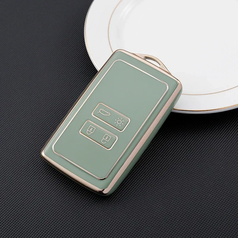 Color Name: Red - TPU Car Remote Key Cover Case Fob for Renault Captur Megane Talisman Espace Clio Zoe Koleos Scenic 4 Arkana Dacia Sandero Card