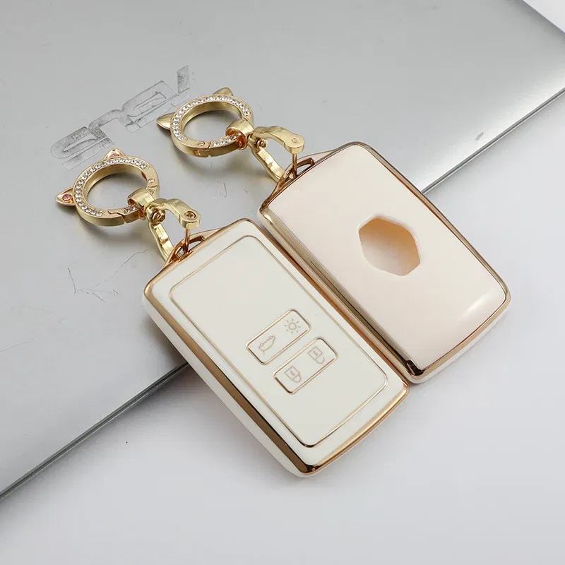 Color Name: Red - TPU Car Remote Key Cover Case Fob for Renault Captur Megane Talisman Espace Clio Zoe Koleos Scenic 4 Arkana Dacia Sandero Card