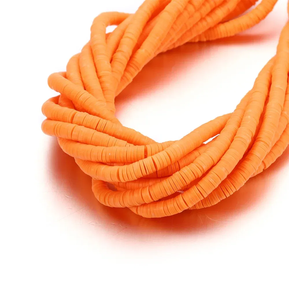 Color: Champagne, Item Diameter: 6mm - 16Inch/Line 6mm Colorful Flat Round Polymer Clay Beads Loose Spacer Beads for DIY Jewelry Making Bracelet Necklace Accessories