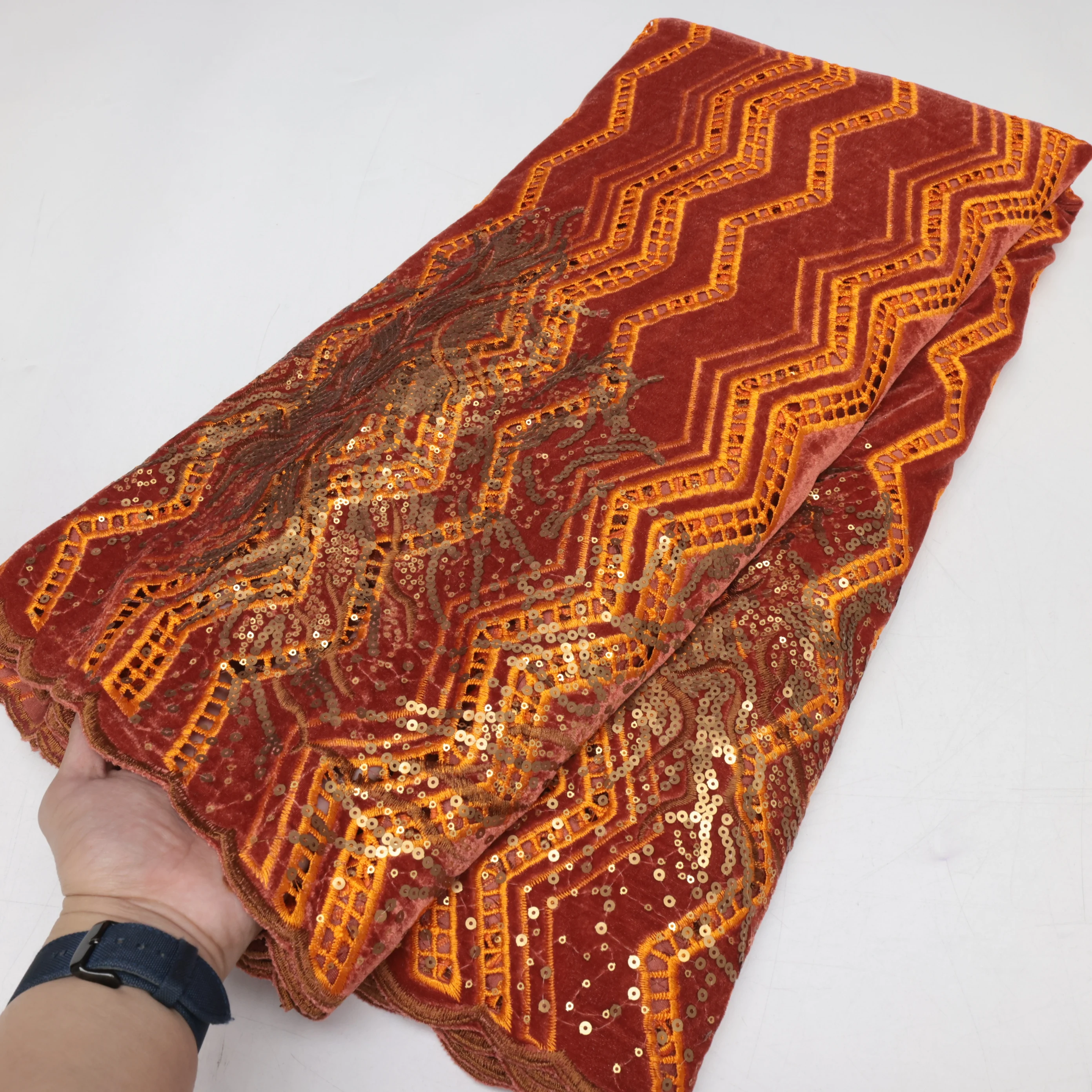 Color: Turquoise Blue, Length: 5 yards, Width: 120cm - 2025 African Nigerian Tulle Lace Fabric Sequins Sewing Guipure Beads Stone Embroidery Dresses High Quality 4 Yards