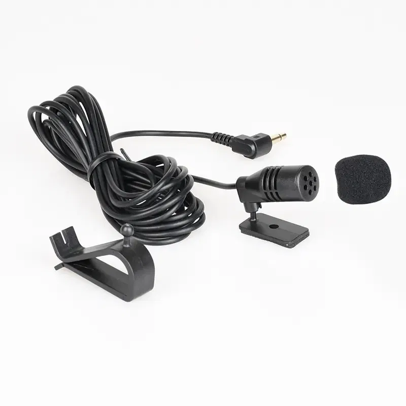 Car Audio Microphone Clip Jack Plug Mic Stereo Mini Wired External Microphone For Multimedia car player