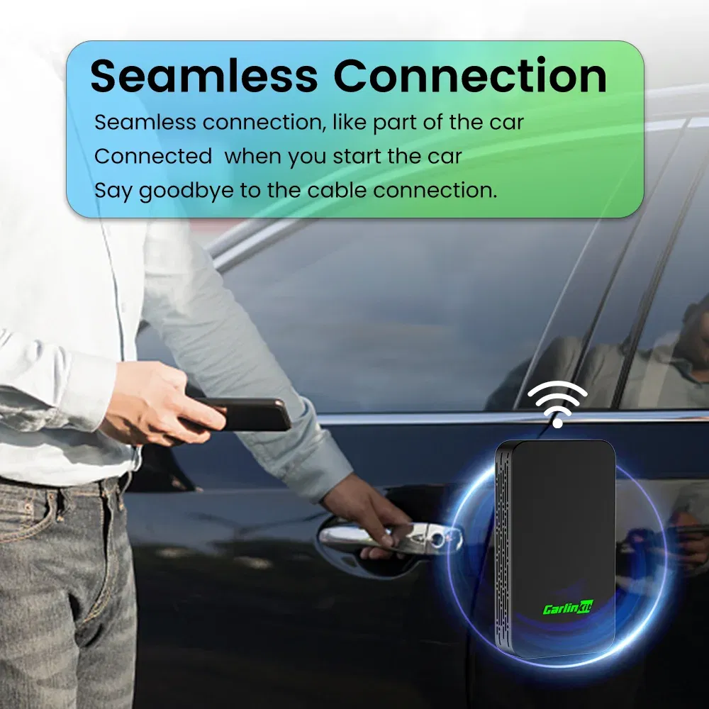 Color: WHITE, Ships From: CHINA - Carlinkit 5.0 2air CarPlay Android Auto Wired to Wireless Adapter for Carplay Android Auto BLE WIFI Wireless