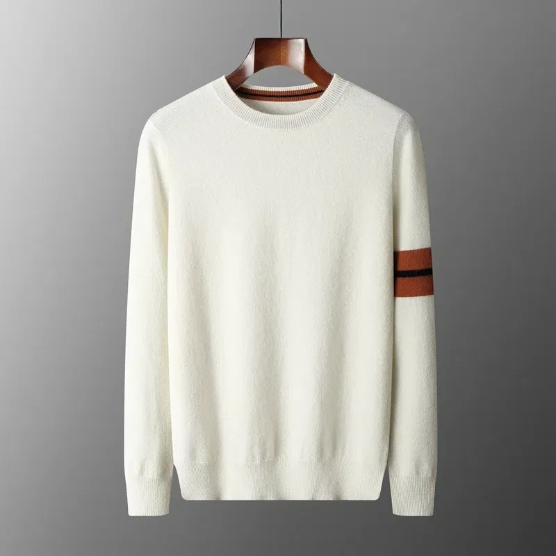 Color: green, Size: XL, Ships From: CHINA - Autumn Winter Men's O-Neck Pullover Sweater 100% Cashmere Simple Basic Knitwear Cashmere Solid Color Clothing Casual Warm Tops