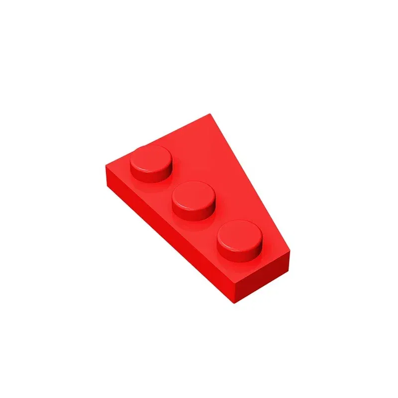 Color: DEEP BLUE - Gobricks GDS-546 Wedge, Plate 3 x 2 Left  compatible with lego 43723 pieces of children's DIY Assemble Building Blocks
