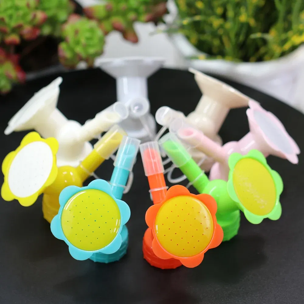 Color: Blue - 2 in 1 Bottle Cap Sprinkler Dual Nozzle Watering Spout Double Bottle Head Can Watering Nozzle Bonsai Garden Mini Irrigation Tool