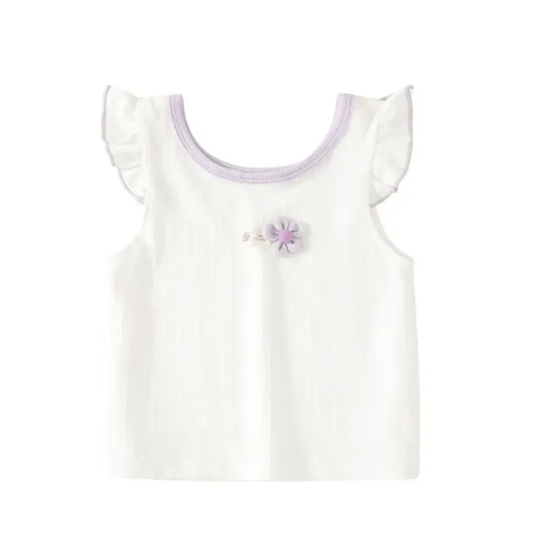 Color: WHITE, Kid Size: 12M - New Girls' Camisole Vest Summer Thin Children's Sleeveless T-shirt Baby Small Flying Sleeve Top Girls Summer Clothing