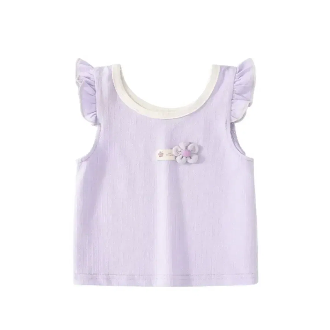 Color: WHITE, Kid Size: 12M - New Girls' Camisole Vest Summer Thin Children's Sleeveless T-shirt Baby Small Flying Sleeve Top Girls Summer Clothing