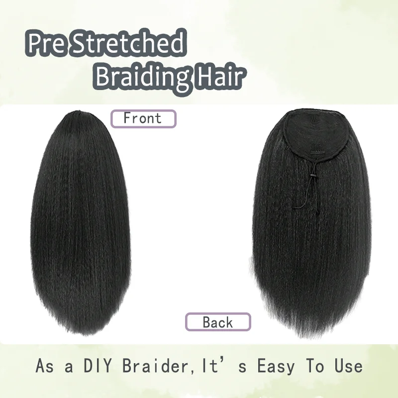 Stretched Length: 22inches - 22/28/30 inch long Kinky Straight Wig Wear and Go Glueless Wigs Pre Plucked Pre Cut Yaki Synthetic Wigs for Black Women