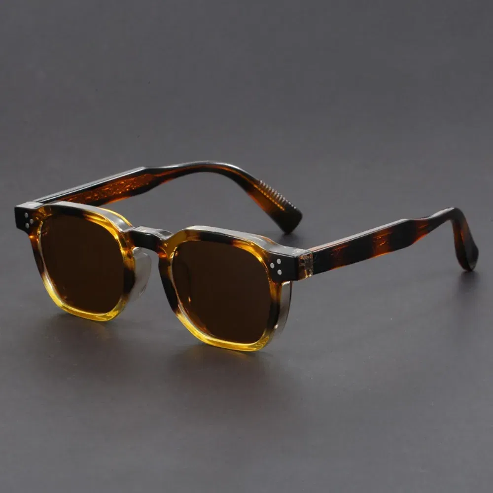 Lenses Color: black - Boho Retro Polarized Sunglasses for Men Frame Polygonal Women's Sunglasses Outdoor High Quality Travel Glasses