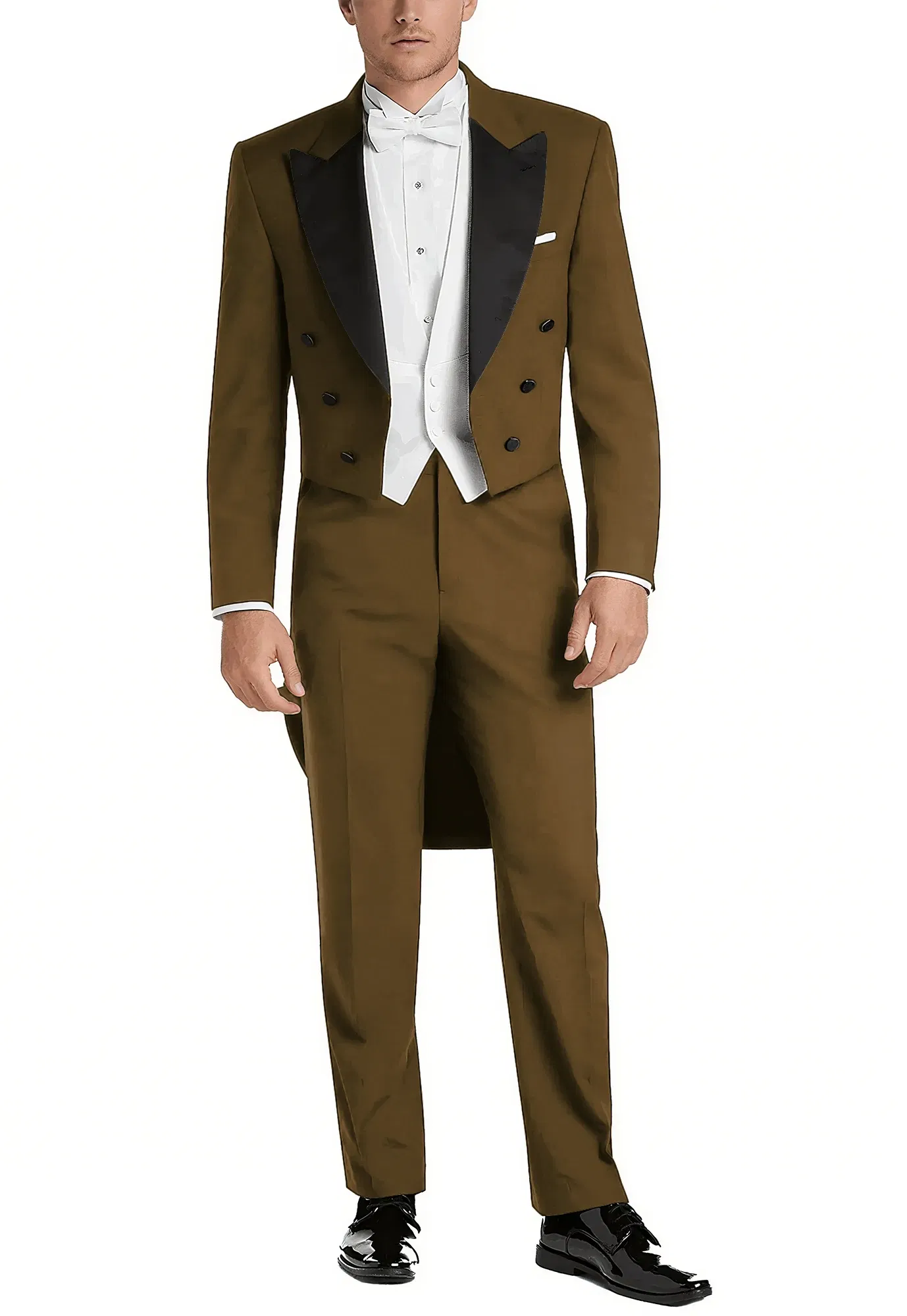 Color: Ivory, Size: 5XL - Italy Style Aristocratic Men Suit Three Pieces(Jacket+Pants+Vest) Hot-selling High-quality Double Breasted Male Clothing