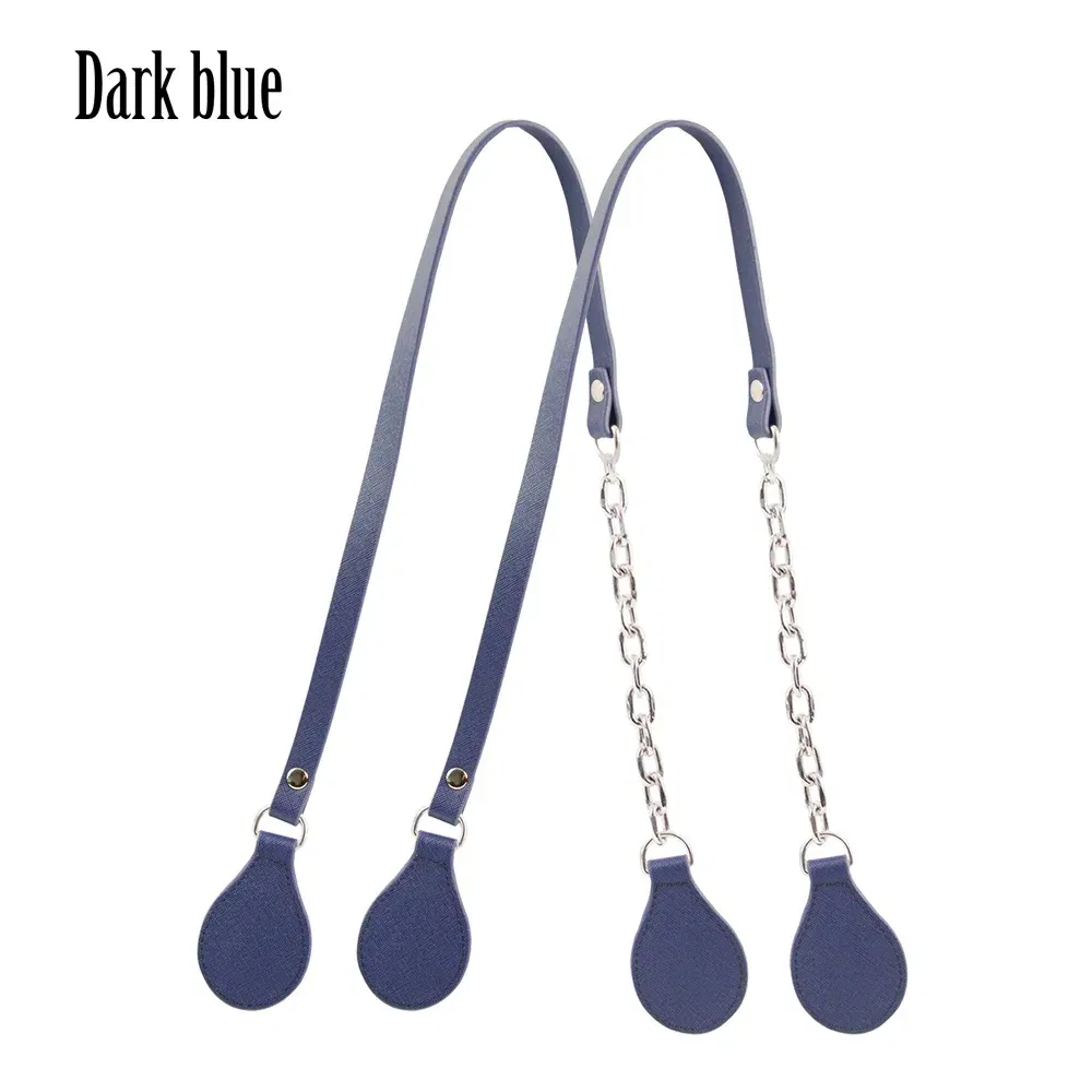 Color: Red, Ships From: CHINA - Tanqu New Arrival Long Edge Painting Handles Faux Leather Flat PU Belt and Drops with Thicken Shiny Chain for OBag for EVA O Bag