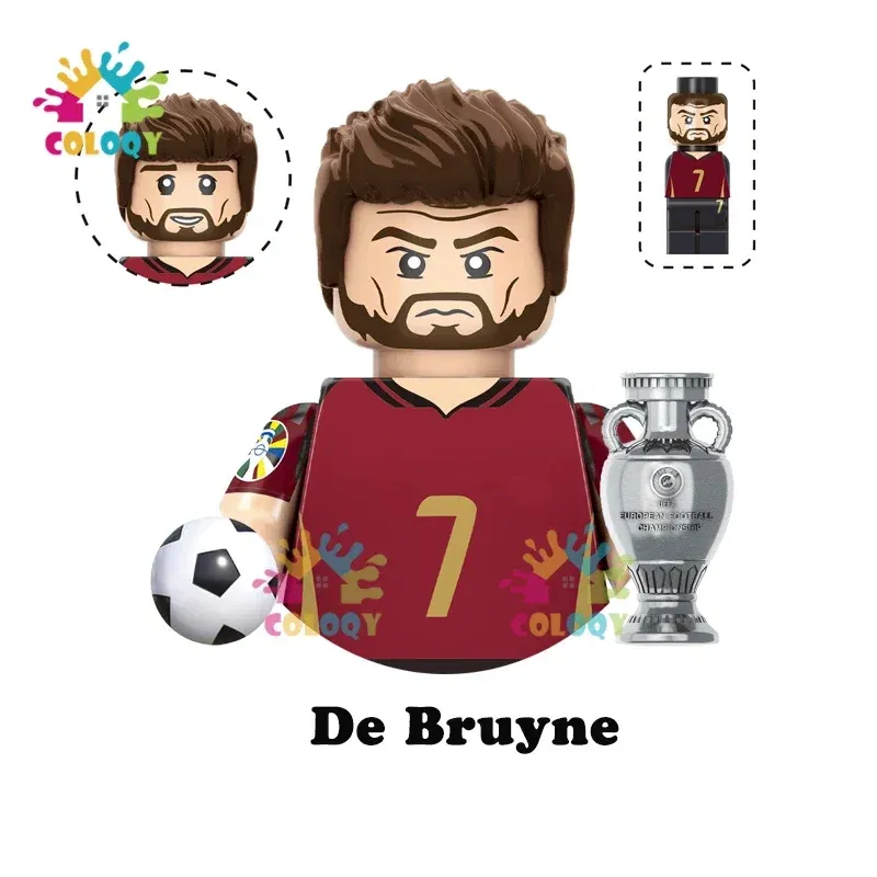 Color: Pink, Ships From: CHINA - Kids Toys World Famous Football Stars Building Blocks Sport Player Mini Action Figures Golden Cup Toys For Boys Christmas Gifts
