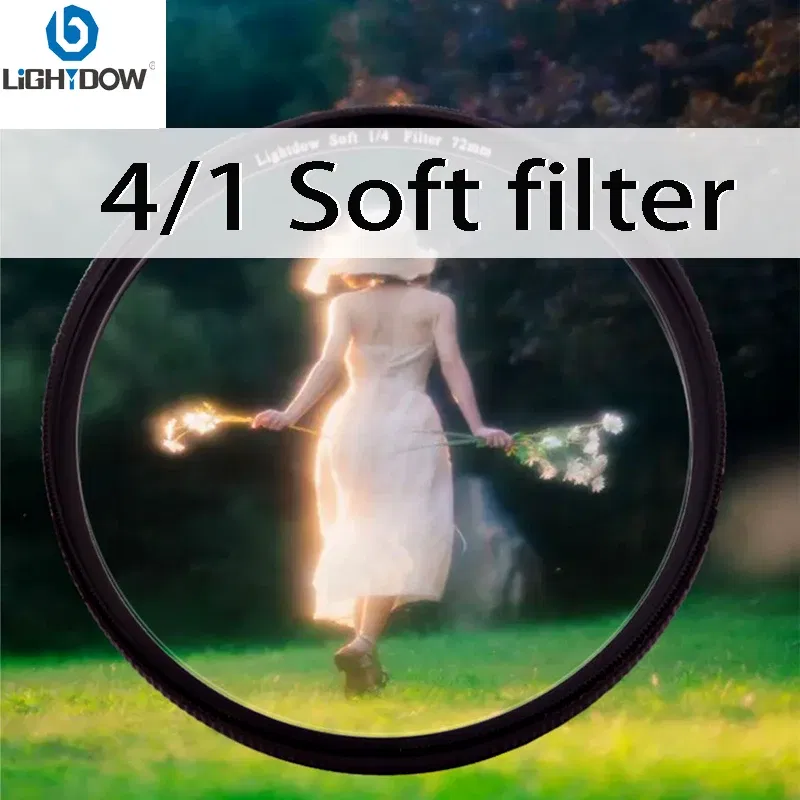 Caliber: ?‰¤49mm - Lightdow 1/4 White Soft Lens Filter 49mm 52 55 58 62 67 72 77 82 mm Soft Filter for Camera Canon Nikon Sony Camera Lens
