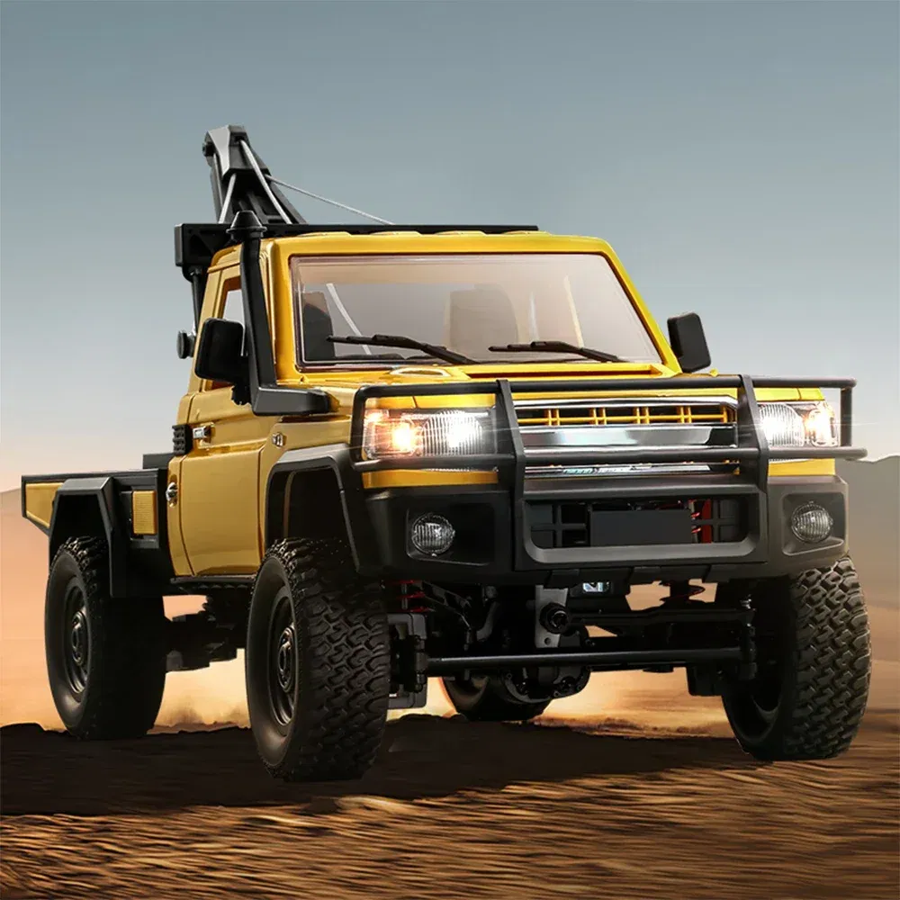 Color: Red - MN82T RC Crawler 1/12 2.4G 4WD Remote Control Off-road Pickup Simulation Crane Vehicle Electric Climbing Car Model Toys for Kids
