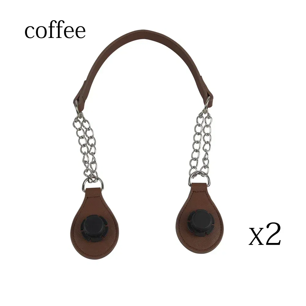 Color: Orange, Ships From: CHINA - TANQU 1 Pair Long leather PU chain Handle with Tear Drop End Double Metal Chain for O Bag for EVA Obag Women Bag