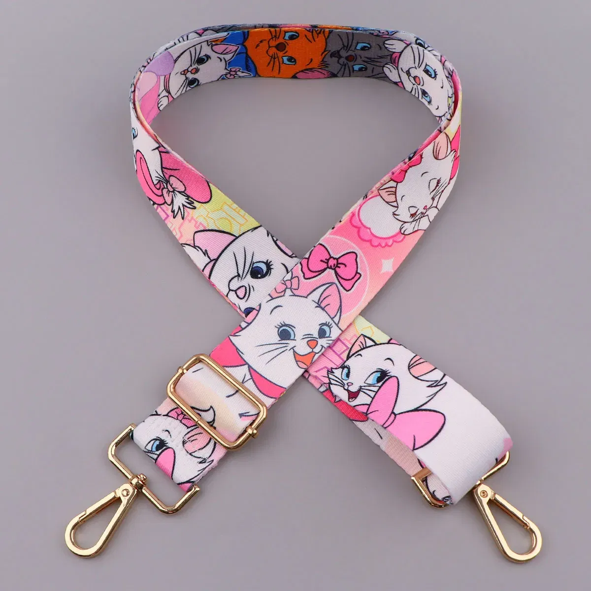 Color: Chocolate - Cute Cat StitchLadies Messenger Bag Shoulder Strap Bag Strap One Shoulder Adjustable Shoulder Strap Accessories Bag Strap