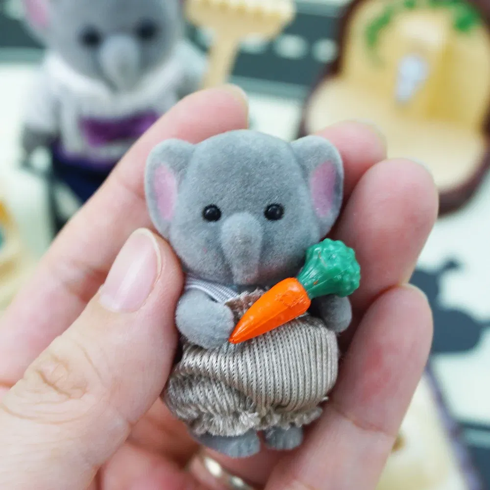 Color: Brown - Simulation Forest Reindeer Family Doll Dollhouse Figures Furniture Set DIY Playset Play House Girls Toys Accessories Xmas Gifts