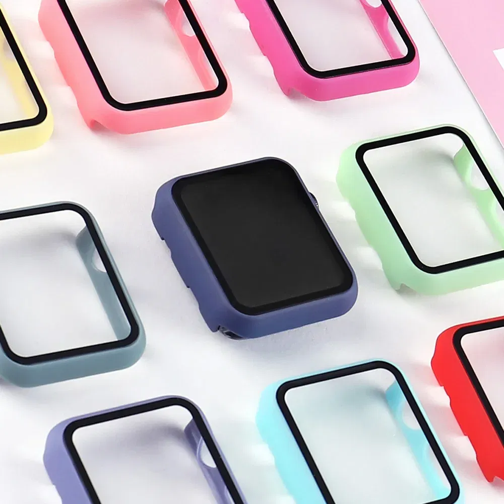 Dial Diameter: 1 Inches, Color: Black - Tempered Glass+cover For Apple Watch 9 8 41mm 45mm 42mm 38mm PC Bumper Screen Protector Case IWatch Series 7 6 5 4 Se 44mm 40mm
