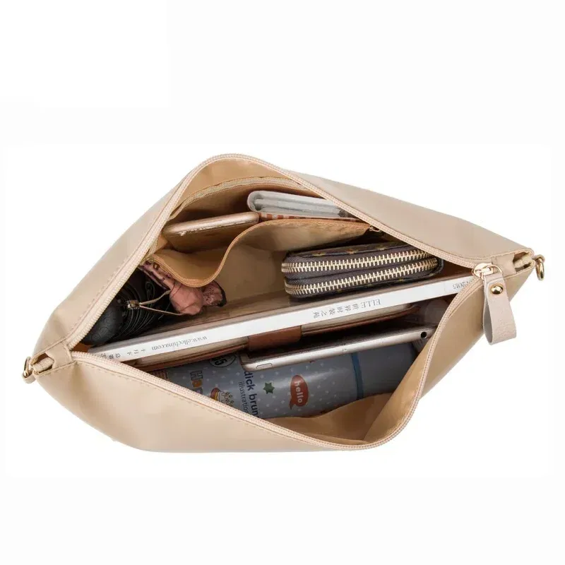 Color: Orange - Nylon Organizer Insert Bag Women Nylon Travel Insert Travel Makeup Bag Traveling Multi-functional Makeup Insert Bags