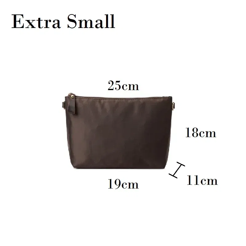 Color: Orange - Nylon Organizer Insert Bag Women Nylon Travel Insert Travel Makeup Bag Traveling Multi-functional Makeup Insert Bags