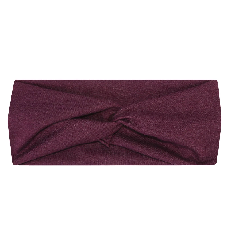 Color: PURPLE, Ships From: CHINA - Pilates Elastic Hair Bands Yoga Headband Running Cycling Sweatband Turban Makeup Hair Hoop Makeup Headwrap Women