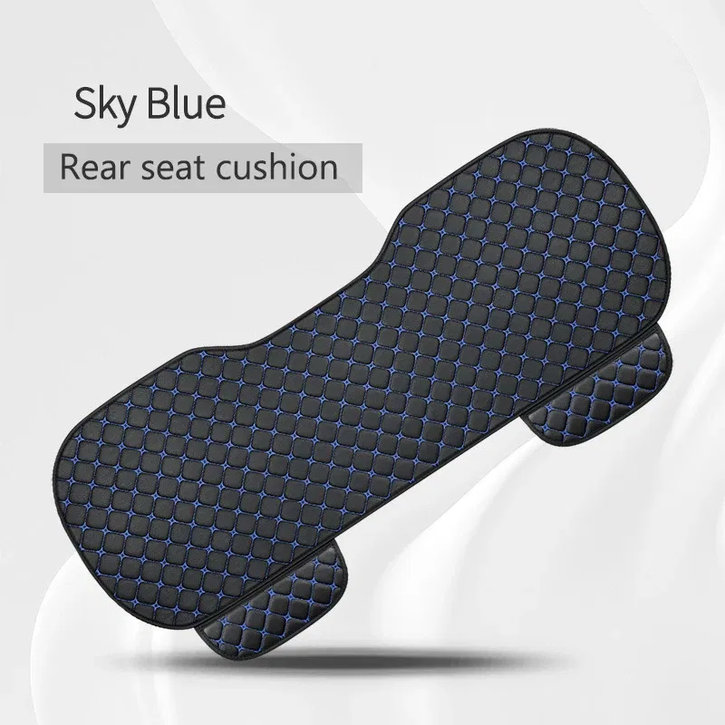 Color Name: dark blue - Car Seat Cover PU Leather Universal Seat Cushion Minimalism Auto Chair Protective Cover Auto Protector Pad with Storage Pocket