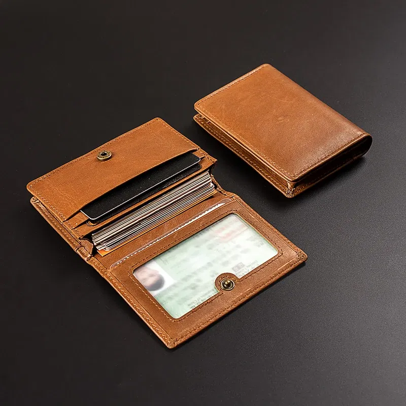 Color: Beige, Ships From: CHINA - Luxury Genuine Leather Cowhide Card Holder RFID Blocking Purse Men and Women Credit Card Wallet Slim Business ID VIP Cards Bags